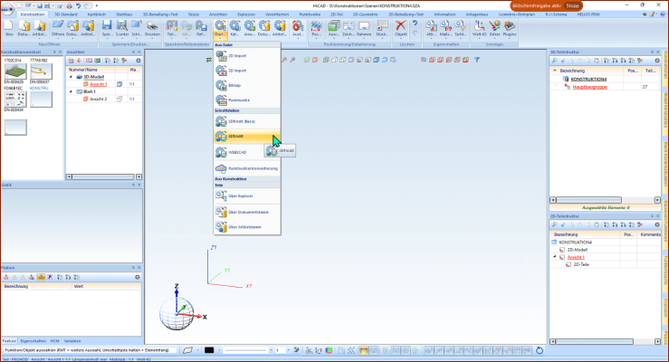 HiCAD CADENAS Integration: Plugin