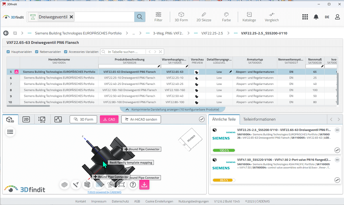 HiCAD CADENAS Integration: 3D-Ansicht
